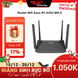 Router Wifi Asus RT-AX52 Wifi 6, chuẩn AX1800 2 băng tần, AiMesh