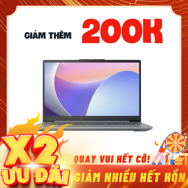 Laptop Lenovo IdeaPad Slim 3 14IRH8 83EL0023VN Xám ( Cpu i7-13620H, Ram 16GB, SSD 512GB, Vga Intel UHD Graphics, 14 inch FHD (1920x1080) IPS, Win11, 2Y )
