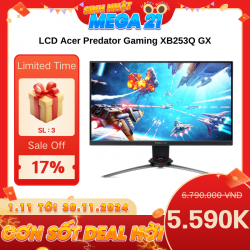 LCD Acer Predator Gaming XB253Q GX (UM.KX3SS.X03) 24.5 inch FHD(1920 x 1080) IPS 240Hz 0.5ms GTG , G-SYNC™ Compatible , VESA HDR400 (DP, HDMI, USB)