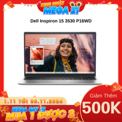 Laptop Dell Inspiron 15 3530 P16WD Bạc ( Cpu i7-1355U, Ram 16GB, SSD 1TB, Vga Intel Iris Xe Graphics, 15.6 inch FHD 120Hz Win11, Office)