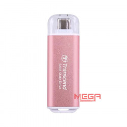 Ổ cứng di động SSD Box Transcend ESD300P 512GB USB 10Gbps Type C up to 1050 MB/s TS512GESD300P ( màu hồng)