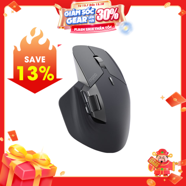 Chuột Không dây Rapoo MT760 Mini màu đen sáng