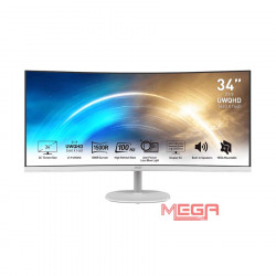 LCD MSI Pro MP341CQW 34 inch (3440 x 1440) UWQHD, VA, 100Hz 1ms Trắng Cong (HDMI, DP)