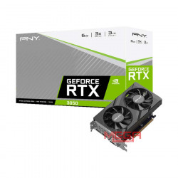 Vga PNY GeForce RTX 3050 6GB GDDR6 Verto Dual Fan PCIe 4.0 (VCG30506DFXPB1)