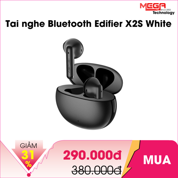 Tai nghe Bluetooth True Wireless Edifier X2S Black  (Type-C, IP54)