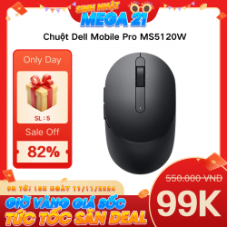 Chuột không dây Dell Mobile Pro MS5120W-Black (Wireless 2.4ghz,Bluetooth)