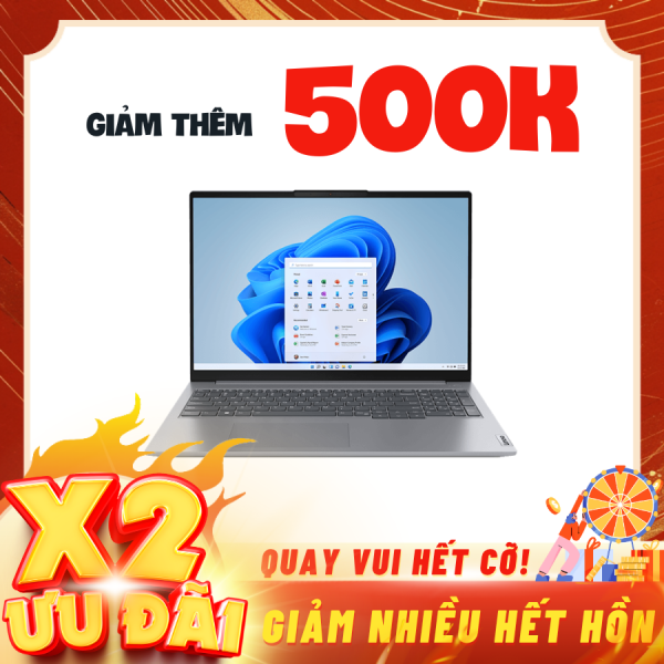 Laptop Lenovo ThinkBook 16 G6 IRL 21KH00Q0VN Xám ( Cpu i5-13420H, Ram 16GB(2x8gb), SSD 512GB, Vga Intel UHD, 16 inch WUXGA IPS, Win 11SL, 2Y)