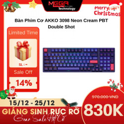 Bàn Phím Cơ AKKO 3098 Neon Cream PBT Double Shot Switch Yellow Pro