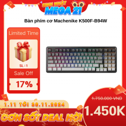 Bàn phím cơ không dây Machenike K500F-B94W Tri-mode RGB GR Purple Switch (Grey)