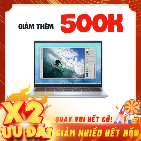 Laptop Dell Inspiron 14 5440 N5440-i5U085W11IBU Xanh ( Cpu i5-1334U, Ram 8GB, SSD 512GB, Vga UHD Graphics, 14 inch FHD+, Win 11HSL, Office HS21)