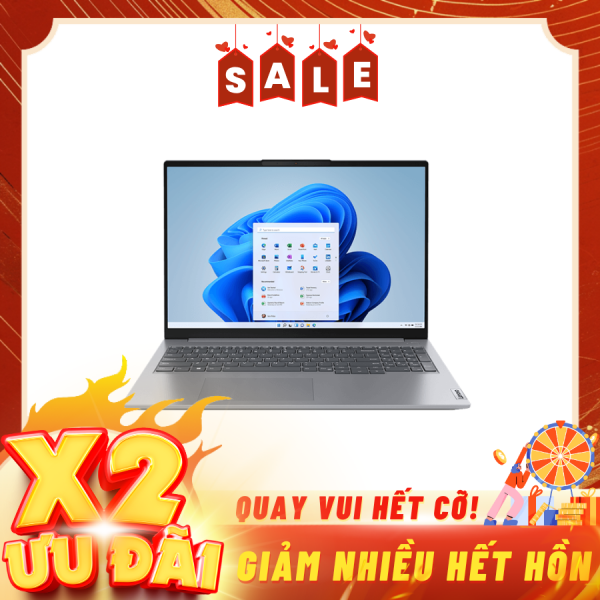 Laptop Lenovo ThinkBook 16 G6 IRL 21KH00BYVN Xám ( Cpu i7-1355U, Ram 16GB( 2x8gb), SSD 512GB, Vga Iris Xe Graphics, 16 inch WUXGA IPS Win11, 2Y)
