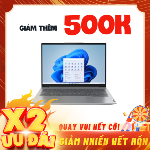Laptop Lenovo ThinkBook 14 G6 IRL 21KG00BQVN Xám ( Cpu i7-1355U, Ram 16Gb( 2x8gb), SSD 512GB, Vga Iris Xe Graphics, 14 inch WUXGA, W11, 2Y)