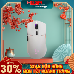 Chuột Gaming Fuhlen D60S WHITE (Wireless 2.4G, Type-C, Bluetooth)