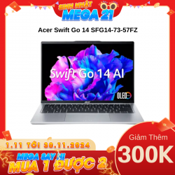 Laptop Acer Swift Go 14 SFG14-73-57FZ NX.KSGSV.001 Bạc ( Cpu Ultra 5- 125H, Ram 16Gb, SSD 512GB, 14 inch, 2.8K OLED, Win11SL, 1Y)