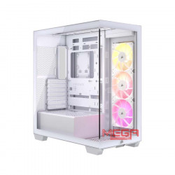 Case Corsair 3500X RGB Tempered Glass (Mid-Tower, White) CC-9011279-WW