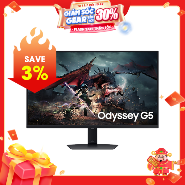 LCD Samsung Odyssey G5 G50D LS32DG502EEXXV 32 inch 2K- QHD IPS 180Hz 1ms( HDMI, DP) cable HDMI, DP
