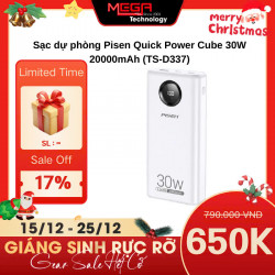 Sạc dự phòng Pisen Quick Power Cube 30W 20000mAh (TS-D337)