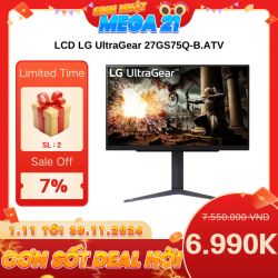 LCD LG UltraGear 27GS75Q-B.ATV 27 inch 2K IPS 200Hz 1ms (HDMI, DP, jack cắm tai nghe)