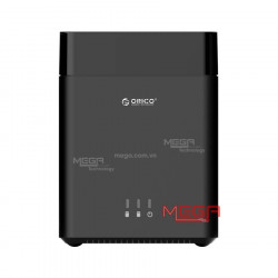 Hộp ổ cứng Orico DS200U3 3.5'' 2 khe cắm SATA 3 USB 3.0 Type B (Đen)