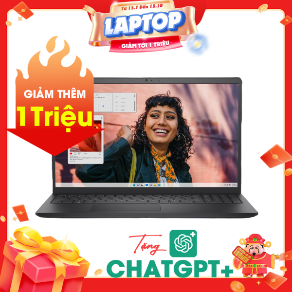 Laptop Dell Inspiron 3530 71043887 Đen ( Cpu i5-1334U, Ram 8GB, SSD 512GB, Vga Intel Iris Xe Graphics, 15.6 inch FHD, Finger Print, Win 11H,  Office HS21)