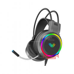 Tai nghe gaming có dây AULA S608 RGB Đen (Usb)