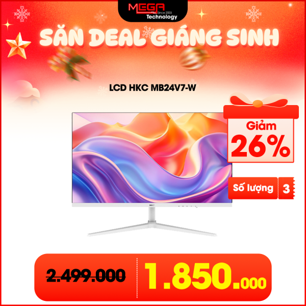 LCD HKC MB24V7-W 24 inch FHD IPS 100Hz 5ms Trắng (VGA HDMI)