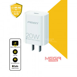 Củ sạc PISEN QUICK- Mr White USB-C 20W TS-C135A (kèm cable lightning)