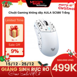 Chuột Gaming không dây AULA SC580 Trắng (8403)