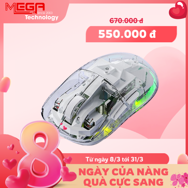 Chuột Không Dây AULA SC660 Trắng (8557)