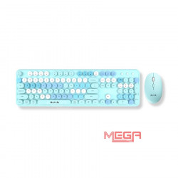 Bộ phím chuột không dây AULA AC306 Blue-Colorful (0496)