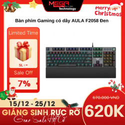 Bàn phím Gaming có dây AULA F2058 Đen