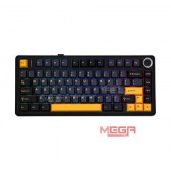Bàn phím Gaming không dây AULA 3 mode F75 đen, xanh đậm, cam, Grey Wood V3 Switch (8626)