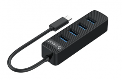 Bộ chia USB Hub ra 4 cổng USB 3.0 Orico TWC3-4A-BK-EP đen