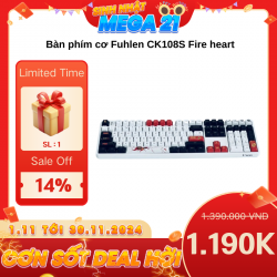 Bàn phím cơ Fuhlen CK108S Fire heart Brown Switch