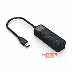 Bộ chia Orico USB HUB 4 cổng USB 3.0, Đen (W5PH4-U3-BK)