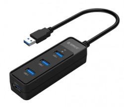 Bộ chia Orico USB HUB 4 cổng USB 3.0, Đen (W5PH4-U3-BK)