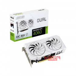 Vga Asus Dual GeForce RTX 4060 EVO WHITE OC Edition 8GB GDDR6  (DUAL-RTX4060-O8G-EVO-WHITE)