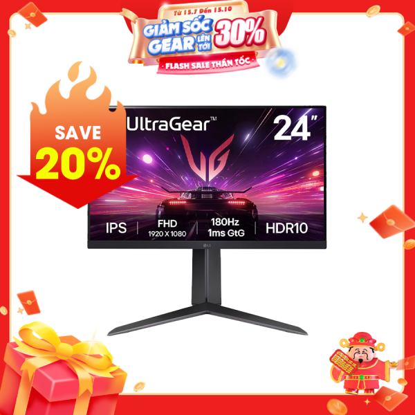 LCD LG UltraGear 24GS65F-B.ATV 24 inch FHD IPS 180Hz 1ms FreeSync (DP, HDMI)