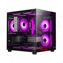 Case Vitra Crystal S1 Lite SE Black (kèm 3Fan gương vô cực RGB)