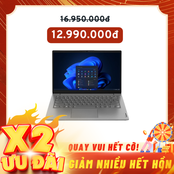 Laptop Lenovo V14 Gen 4 83A000FNVN Xám (Cpu i5 - 13420H, Ram 16GB, SSD 512GB, 14 inch FHD, No OS, 2Y)