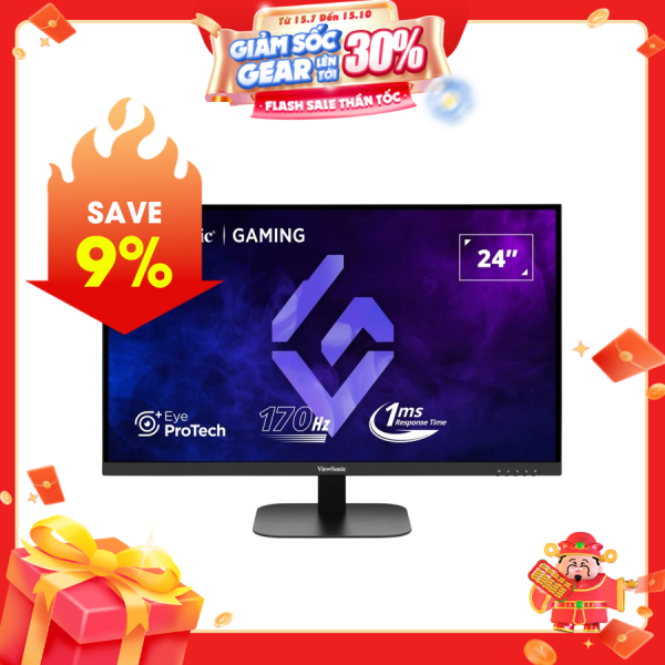 LCD ViewSonic VS20209 VX2457A-HD-PRO 23.8 Inch FHD (1920 x 1080)  IPS 170Hz 1ms ( HDMI, DP, 3.5mm Audio Out)