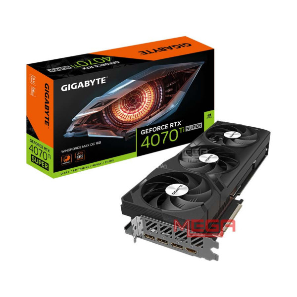 Vga Gigabyte RTX 4070 Ti Super Windforce MAX OC 16GB GDDR6X (GV-N407TSWF3MAX OC-16GD)