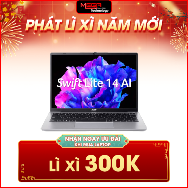 Laptop Acer Aspire Lite 14 AL14-71M-52GQ NX.J4ASV.001 Bạc ( Cpu i5-12500H, Ram 16GB(8gbx2), SSD 512GB, Vga Intel Iris Xe, 14 inch FHD+ IPS 60Hz, Win 11, 2Y)
