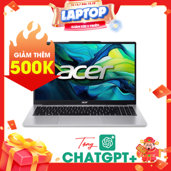 Laptop Acer Aspire Lite 15 AL15-71P-517D NX.J7KSV.001 Bạc (Cpu i5-12450H, Ram 16GBx1, SSD 512GB, Vga Intel UHD Graphics, 15.6 inch FHD IPS 60Hz, W11SL, 2Y)