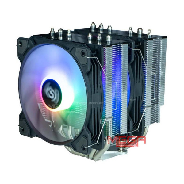 Tản nhiệt CPU VSP Cooler V640 Full-Tower 2 Fan Led RGB Fixed