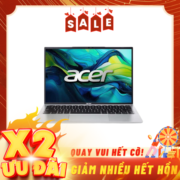 Laptop Acer Aspire Lite AL14-51P-35QD NX.J84SV.001 Bạc ( Cpu  i3-1305U, Ram 8GB, SSD 512GB, Vga Intel UHD Graphics, UMA, 14 inch FHD+ IPS 60Hz, Win11)