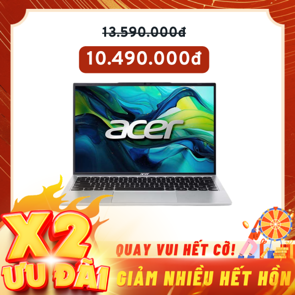 Laptop Acer Aspire Lite AL14-51P-35QD NX.J84SV.001 Bạc ( Cpu  i3-1305U, Ram 8GB, SSD 512GB, Vga Intel UHD Graphics, UMA, 14 inch FHD+ IPS 60Hz, Win11)