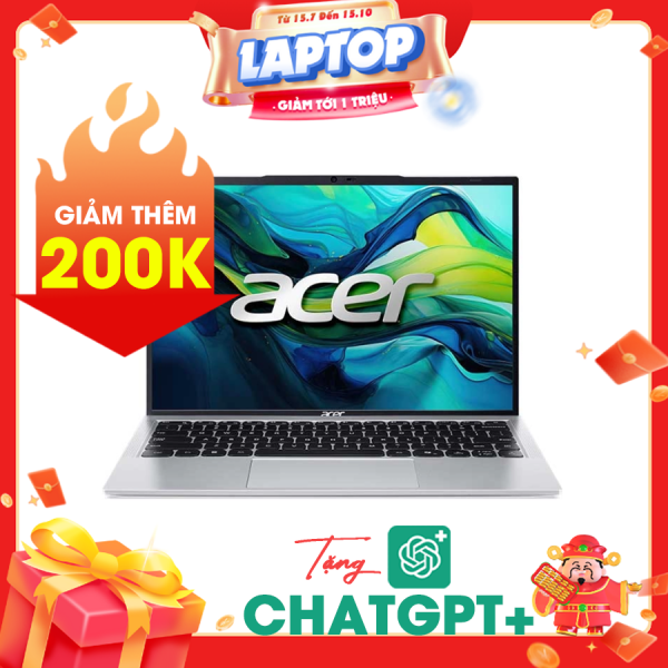 Laptop Acer Aspire Lite AL14-51P-35QD NX.J84SV.001 Bạc ( Cpu  i3-1305U, Ram 8GB, SSD 512GB, Vga Intel UHD Graphics, UMA, 14 inch FHD+ IPS 60Hz, Win11)