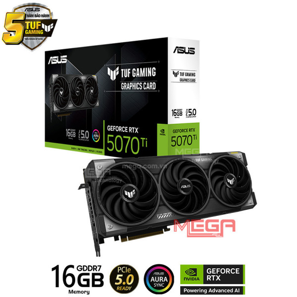 Vga Asus TUF Gaming GeForce RTX 5070 Ti 16GB GDDR7 (TUF-RTX5070TI-16G-GAMING)