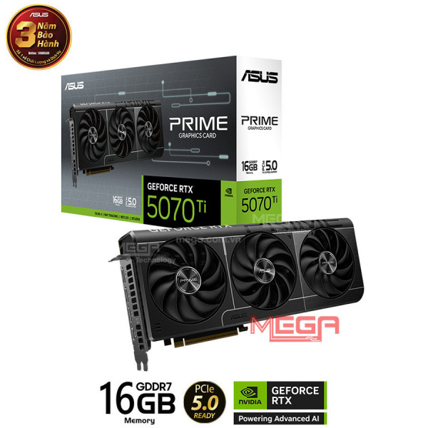 Vga Asus Prime GeForce RTX 5070 Ti 16GB GDDR7 (PRIME-RTX5070TI-16G)